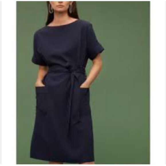 Aritzia Babaton Wallace Black Pocket Dress Size XXS - Picture 1 of 6